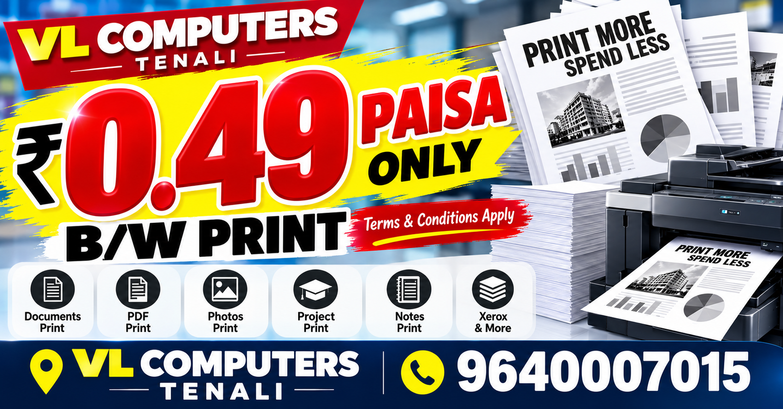 Print @.49 Paisa VL COMPUTERS in Kurnool